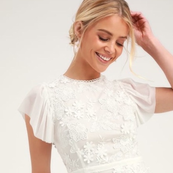 Ryse The Label Ivy White Ruffled Mini Dress - Picture 6 of 16